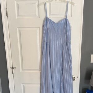 American Eagle Outfitters Blue and White Striped Dress